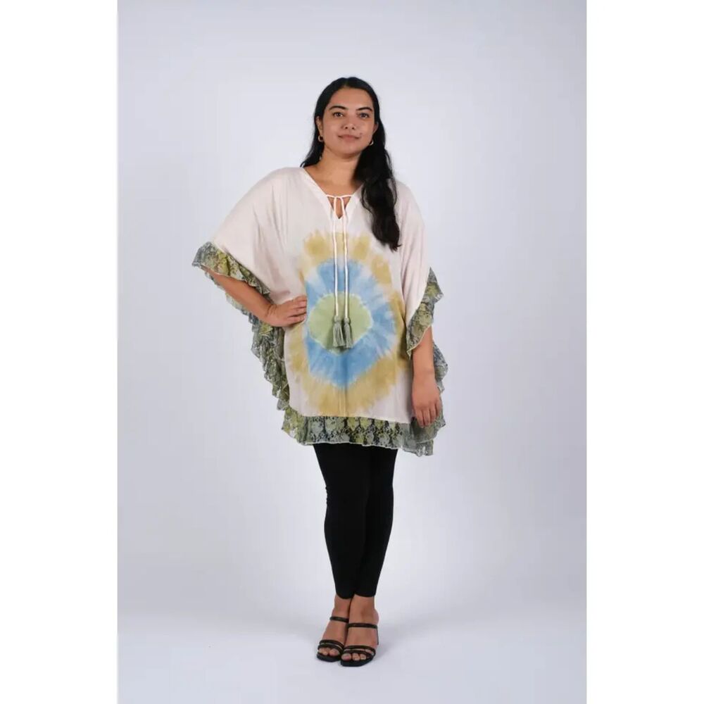 Kaftan Poncho with Lace